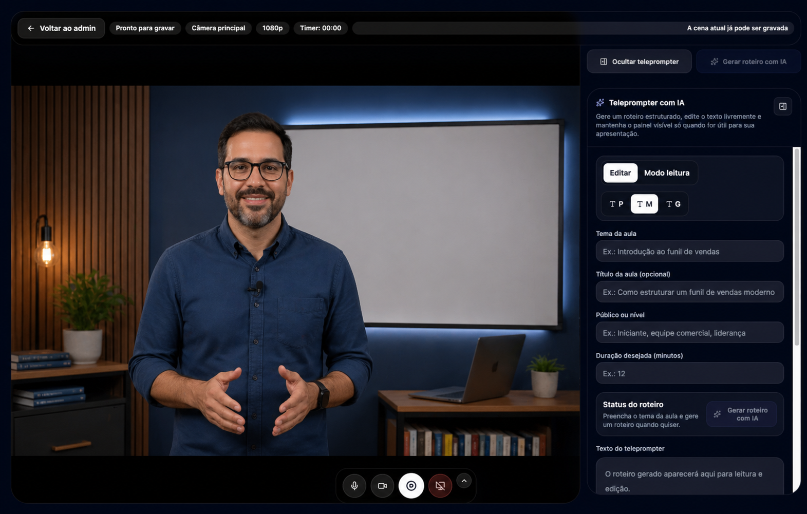 AI-powered Lesson Studio screen to structure lessons, materials, and assessments