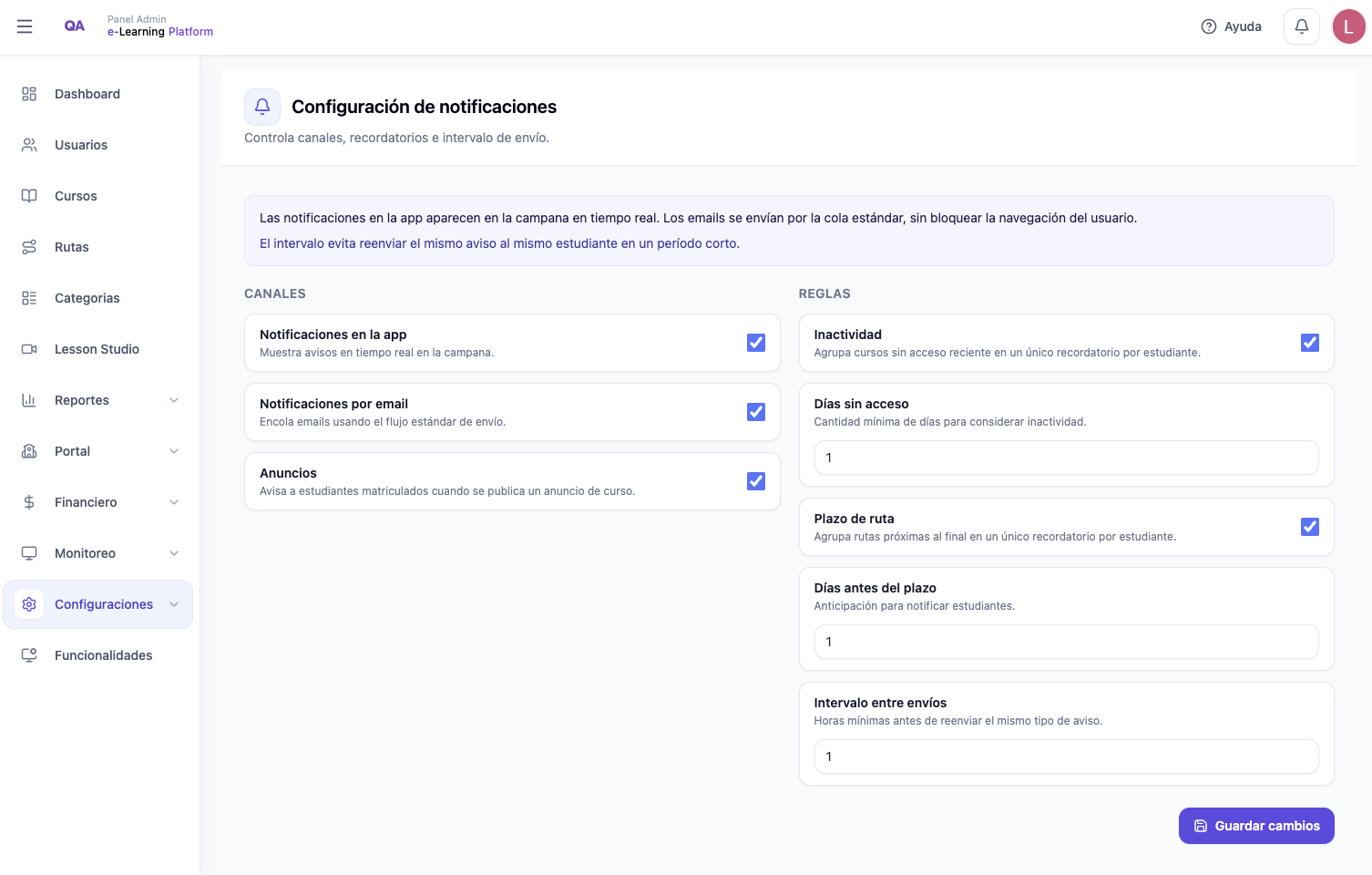 Configuración visual del portal corporativo